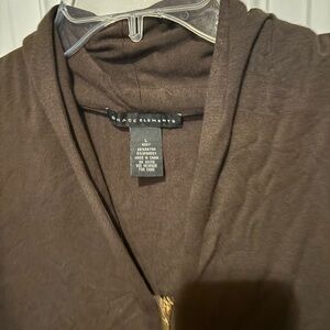 Grace Elements Men's Zip-Up Brown Sweater